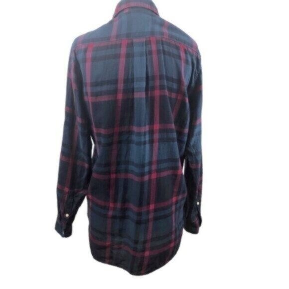 Gap Green Plaid Cotton Button Down Shirt Medium - Picture 3 of 6